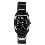 Pattern Dots Wallpaper Seamless Stainless Steel Barrel Watch Front