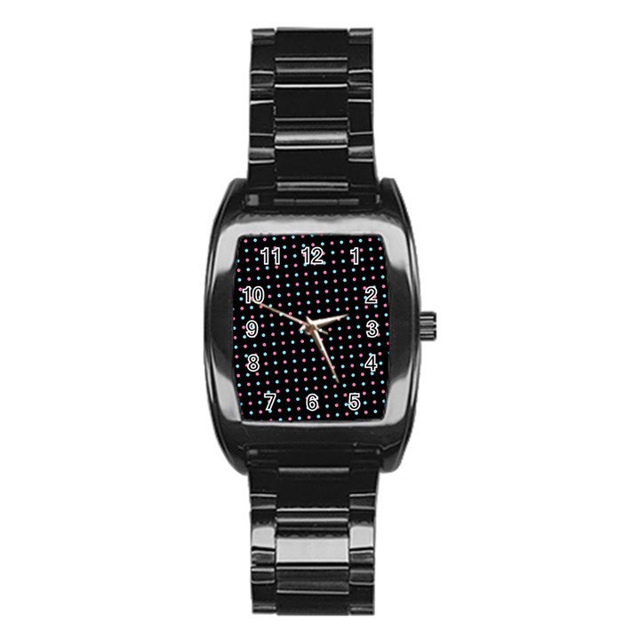 Pattern Dots Wallpaper Seamless Stainless Steel Barrel Watch