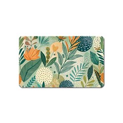 Leaves Pattern Flora Magnet (name Card) by Salmanaz77