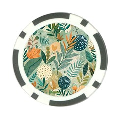 Leaves Pattern Flora Poker Chip Card Guard by Salmanaz77