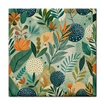 Leaves Pattern Flora Face Towel Front