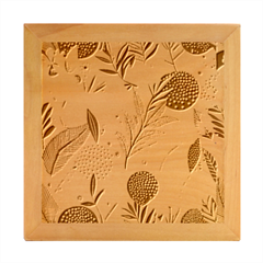 Leaves Pattern Flora Wood Photo Frame Cube by Salmanaz77