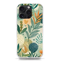 Leaves Pattern Flora Iphone 15 Pro Tpu Uv Print Case by Salmanaz77