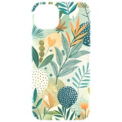 Leaves Pattern Flora Iphone 15 Pro Black Uv Print Pc Hardshell Case by Salmanaz77