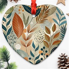 Leaves Pattern Floral Ornament (heart)