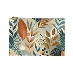 Leaves Pattern Floral Cosmetic Bag (Large) Front