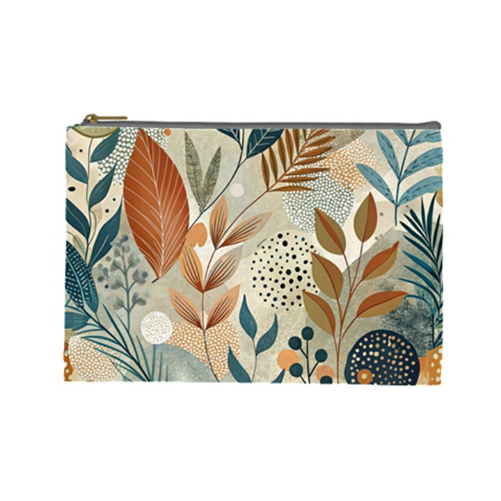 Leaves Pattern Floral Cosmetic Bag (Large)