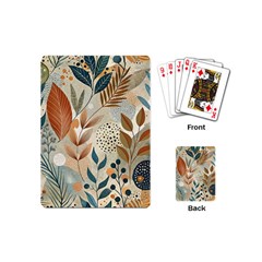 Leaves Pattern Floral Playing Cards Single Design (mini)