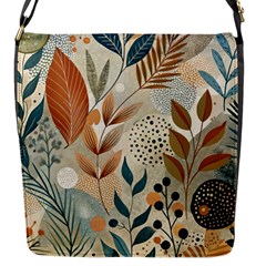 Leaves Pattern Floral Flap Closure Messenger Bag (s) by Salmanaz77