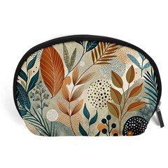 Leaves Pattern Floral Accessory Pouch (large) by Salmanaz77