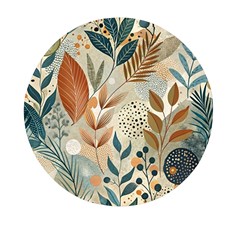 Leaves Pattern Floral Mini Round Pill Box