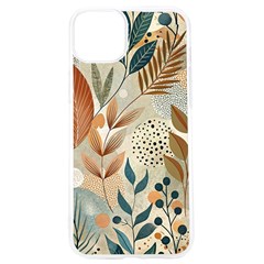 Leaves Pattern Floral Iphone 15 Pro Tpu Uv Print Case