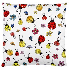 Seamless Pattern Nature Flowers Large Cushion Case (one Side) by Salmanaz77