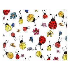 Seamless Pattern Nature Flowers Two Sides Premium Plush Fleece Blanket (large) by Salmanaz77