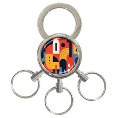 Abstract Pattern Design 3-ring Key Chain by Salmanaz77