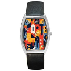 Abstract Pattern Design Barrel Style Metal Watch by Salmanaz77