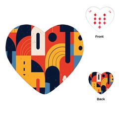 Abstract Pattern Design Playing Cards Single Design (heart)