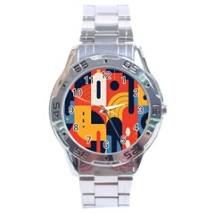 Abstract Pattern Design Stainless Steel Analogue Watch by Salmanaz77