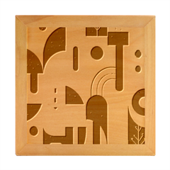 Abstract Pattern Design Wood Photo Frame Cube by Salmanaz77