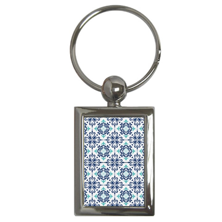 Tiles Abstract Pattern Texture Design Key Chain (Rectangle)