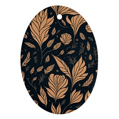 Background Pattern Leaves Texture Ornament (oval)