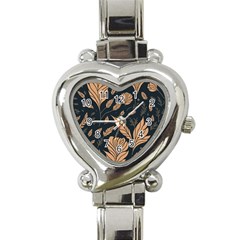 Background Pattern Leaves Texture Heart Italian Charm Watch by Salmanaz77