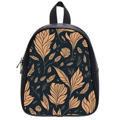 Background Pattern Leaves Texture School Bag (small) by Salmanaz77