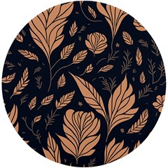 Background Pattern Leaves Texture Uv Print Round Tile Coaster