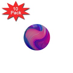 Swirl Twirl Design Pattern Purple 1  Mini Buttons (10 Pack)  by Salmanaz77