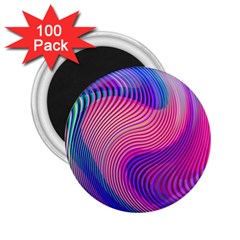 Swirl Twirl Design Pattern Purple 2 25  Magnets (100 Pack)  by Salmanaz77