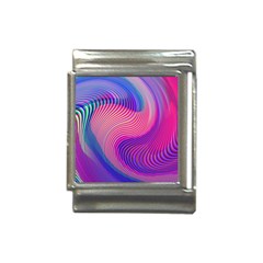 Swirl Twirl Design Pattern Purple Italian Charm (13mm) by Salmanaz77