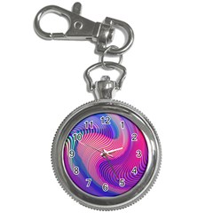 Swirl Twirl Design Pattern Purple Key Chain Watches by Salmanaz77