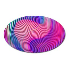 Swirl Twirl Design Pattern Purple Oval Magnet by Salmanaz77