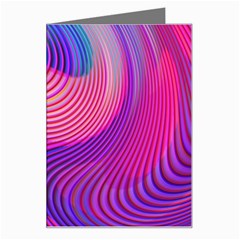 Swirl Twirl Design Pattern Purple Greeting Card by Salmanaz77