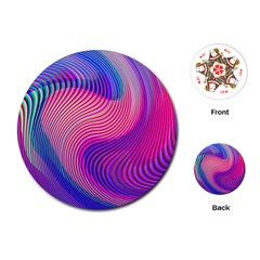 Swirl Twirl Design Pattern Purple Playing Cards Single Design (round)