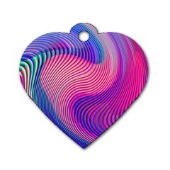 Swirl Twirl Design Pattern Purple Dog Tag Heart (two Sides) by Salmanaz77