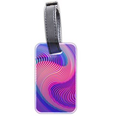 Swirl Twirl Design Pattern Purple Luggage Tag (two Sides) by Salmanaz77