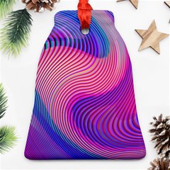 Swirl Twirl Design Pattern Purple Bell Ornament (two Sides)