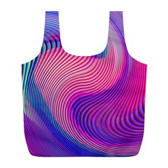 Swirl Twirl Design Pattern Purple Full Print Recycle Bag (l) by Salmanaz77