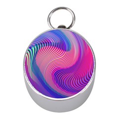 Swirl Twirl Design Pattern Purple Mini Silver Compasses by Salmanaz77