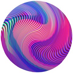 Swirl Twirl Design Pattern Purple Wooden Puzzle Round