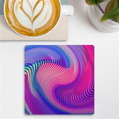 Swirl Twirl Design Pattern Purple Uv Print Square Tile Coaster  by Salmanaz77