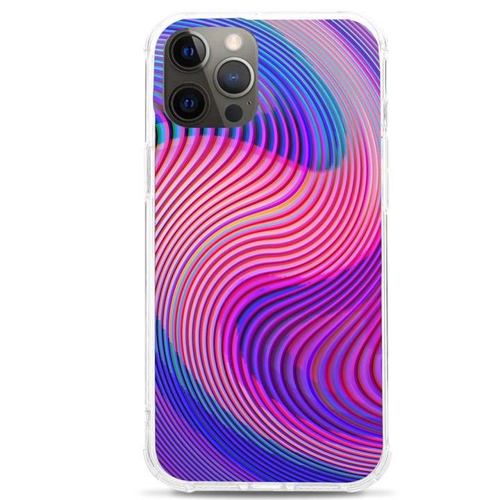 Swirl Twirl Design Pattern Purple iPhone 12 Pro max TPU UV Print Case