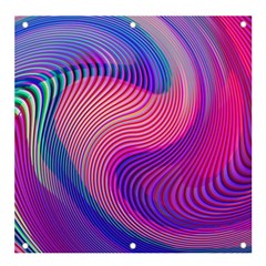 Swirl Twirl Design Pattern Purple Banner And Sign 4  X 4  by Salmanaz77