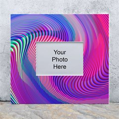 Swirl Twirl Design Pattern Purple White Wall Photo Frame 5  X 7  by Salmanaz77