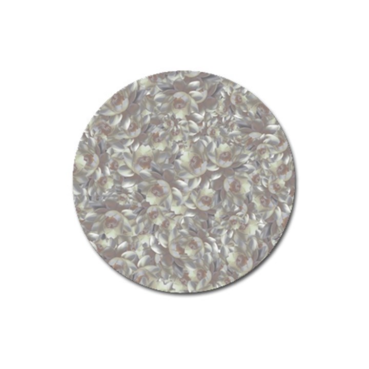 Fantasy floral random pattern Magnet 3  (Round)