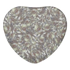 Fantasy Floral Random Pattern Heart Glass Fridge Magnet (4 Pack) by dflcprintsclothing