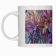 Melting Patterns White Mug by kaleidomarblingart