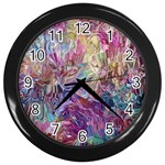 Melting patterns Wall Clock (Black) Front