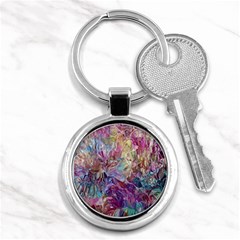 Melting Patterns Key Chain (round) by kaleidomarblingart